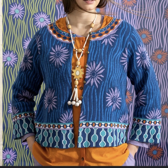 Gudrun Sjoden Sweaters - Gudrun Sjoden Organic Cotton Knitted Gem Makutsi Cardigan